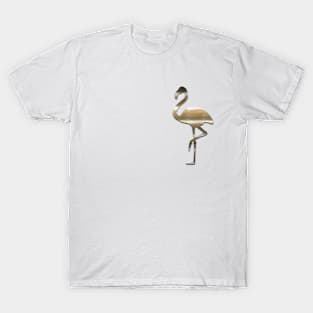 Funny Chic  Gold Flamingo Copper T-Shirt